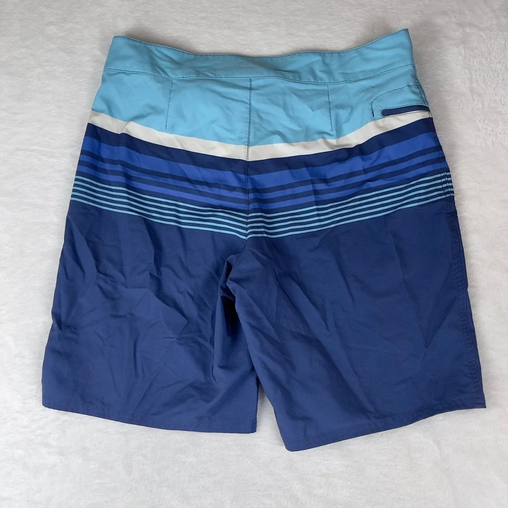 Vineyard Vines Board Shorts Swim Trunks Mens 32 Blue Striped Stretch Performance